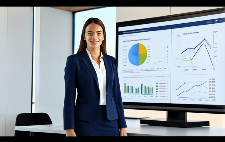 기업경영지도사 시험 대비 추천 커뮤니티 - ** A professional female business consultant in a modern, sunlit São Paulo office. She's wearing a t...