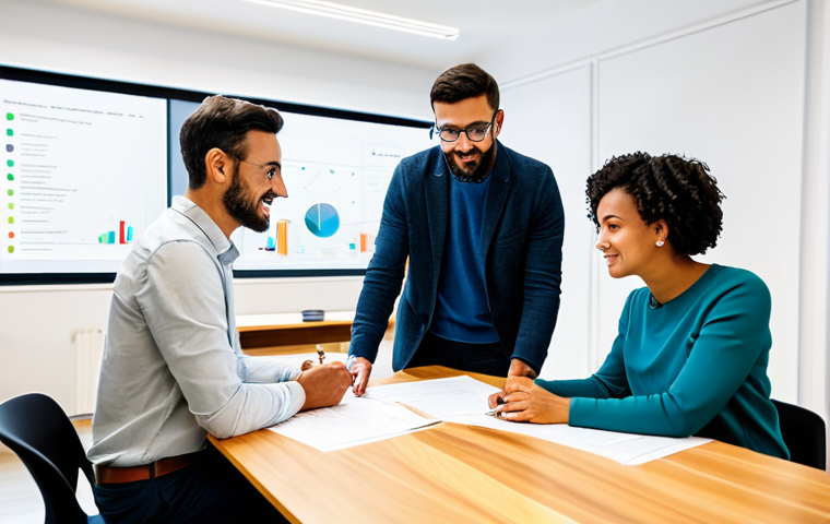 기업경영지도사 시험 대비 추천 커뮤니티 - ** A professional female business consultant in a modern, sunlit São Paulo office. She's wearing a t...