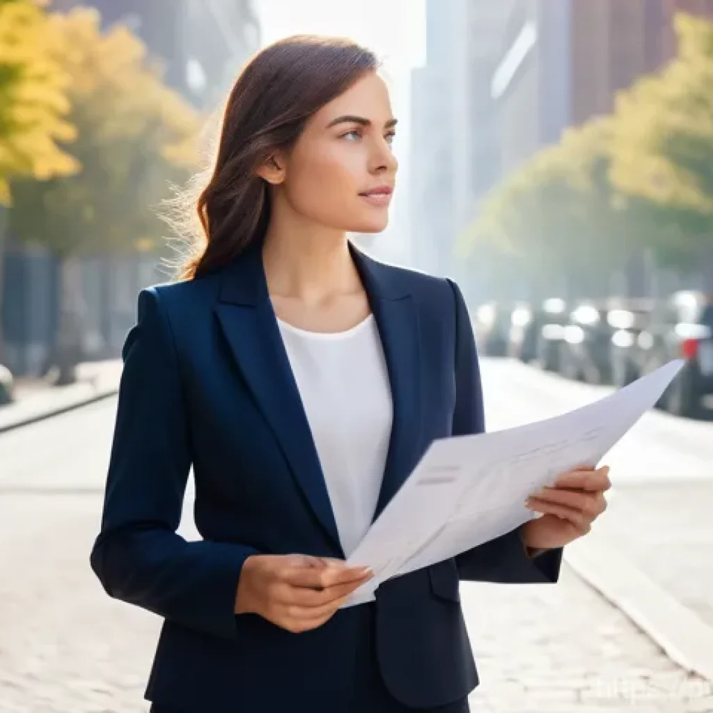 기업경영지도사와 사업 계획서 작성 - **"A determined female entrepreneur in her late 20s, dressed in smart business attire (blazer, slack...