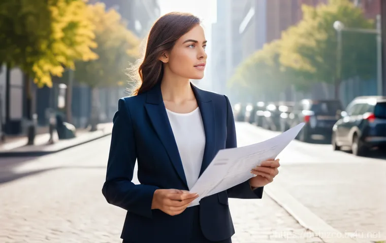 기업경영지도사와 사업 계획서 작성 - **"A determined female entrepreneur in her late 20s, dressed in smart business attire (blazer, slack...
