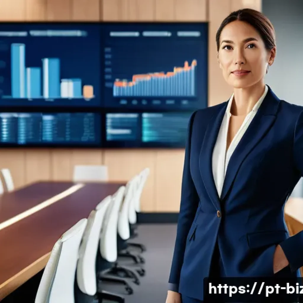 기업경영지도사 자격증의 가치와 한계 - **Prompt:** A highly professional and confident female management consultant, in her late 30s, elega...