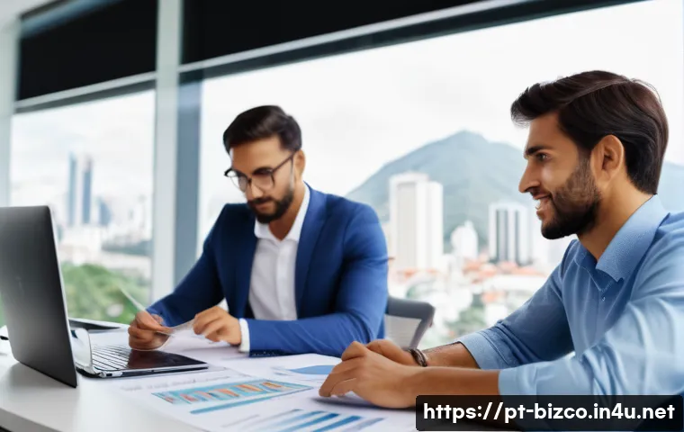 기업경영지도사 실기시험 실제 사례 - A professional business consultant analyzing detailed financial reports with graphs and charts on a ...