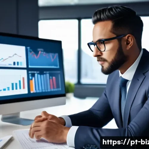 기업경영지도사 자격증과 취업 전략 - A professional business consultant in a modern office environment, wearing smart business attire and...